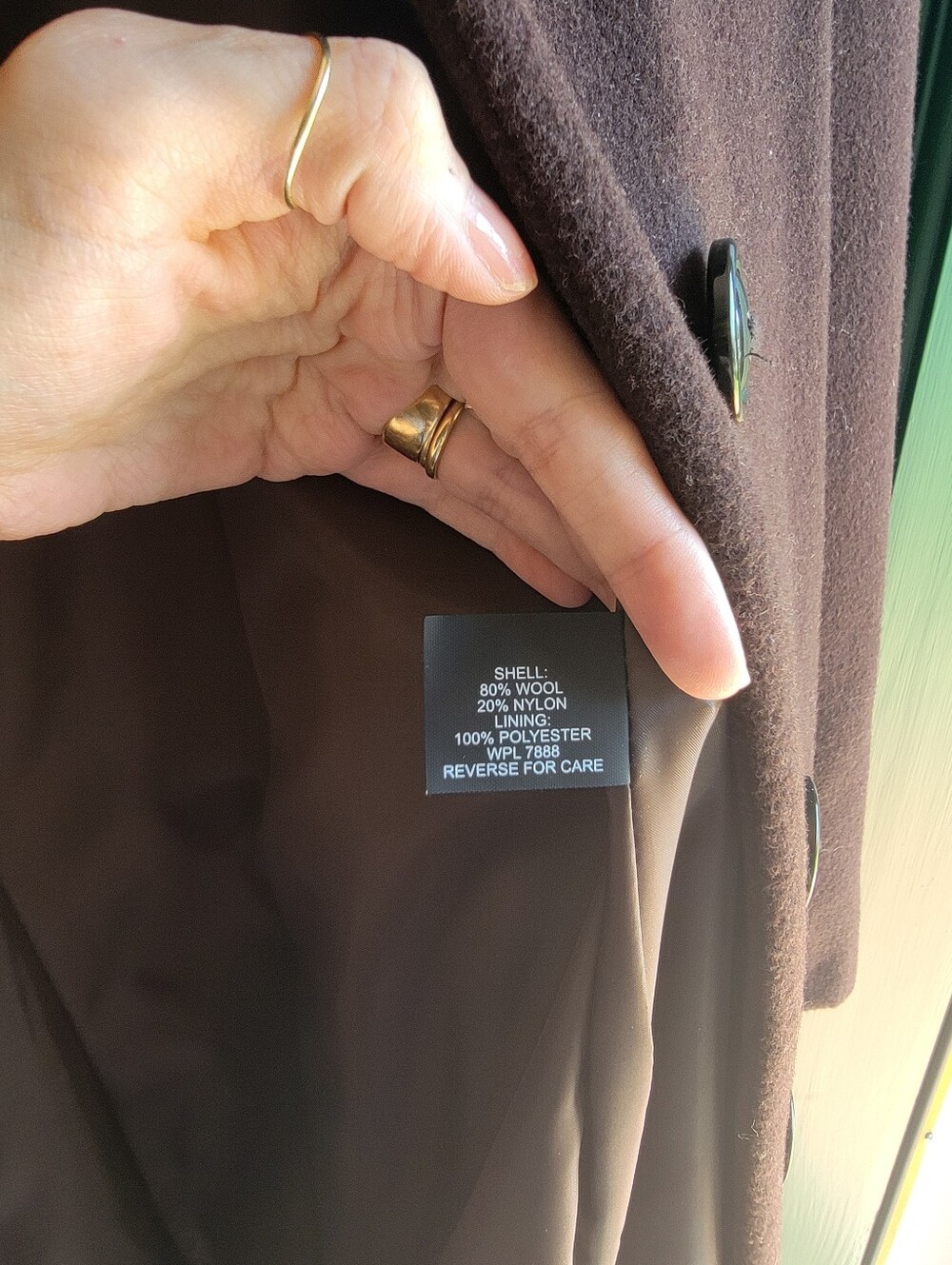 Anne Klein Plum Long Wool-Blend Coat Sz 12 - Picture 3 of 4